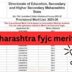 Maharashtra FYJC Merit List 2025 Released